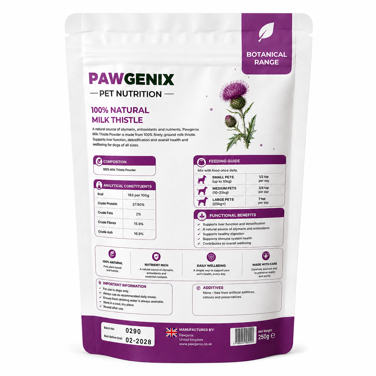 Pawgenix 100% Natural Milk Thistle Powder