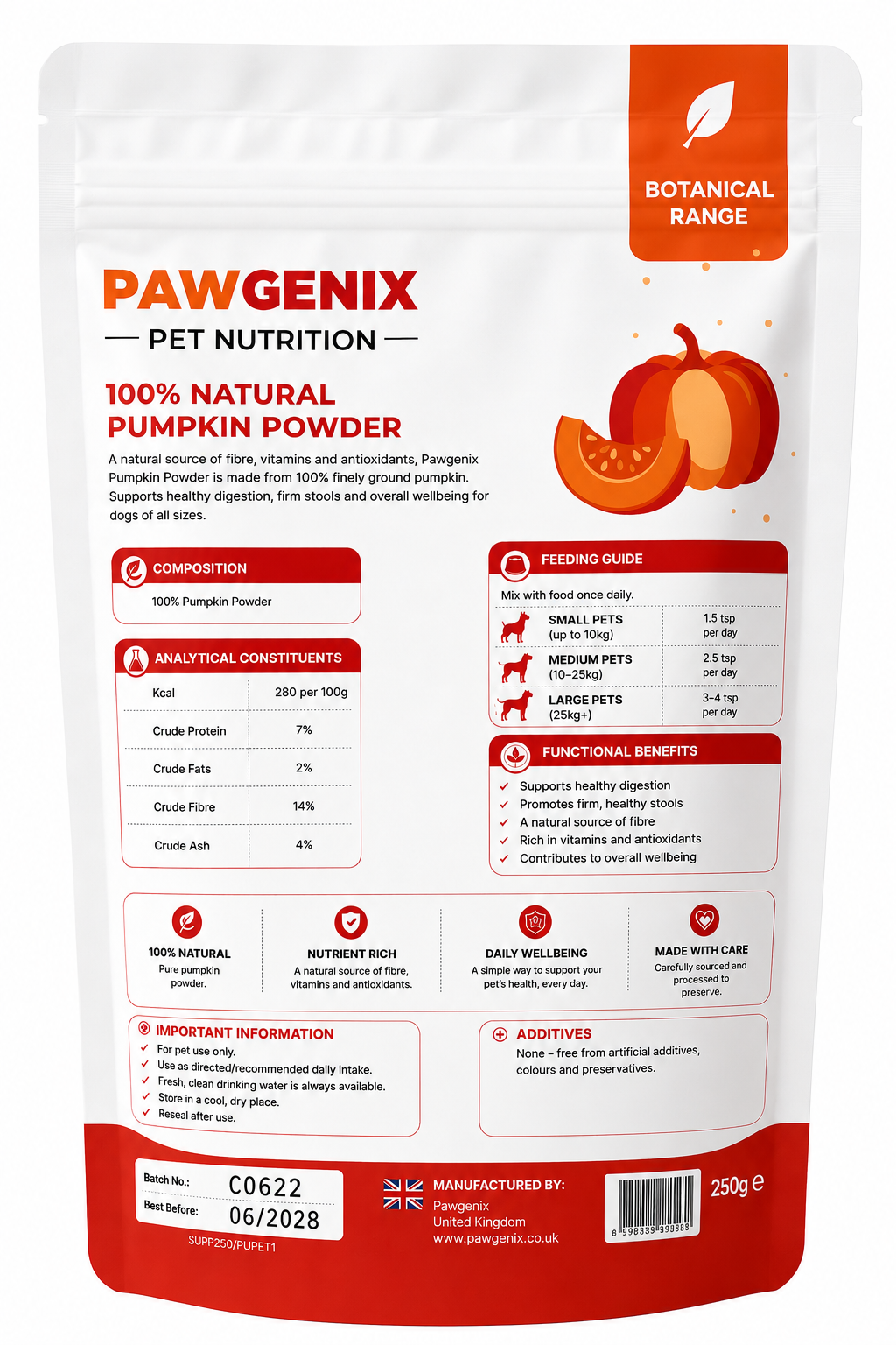Pawgenix 100% Natural Pumpkin Powder