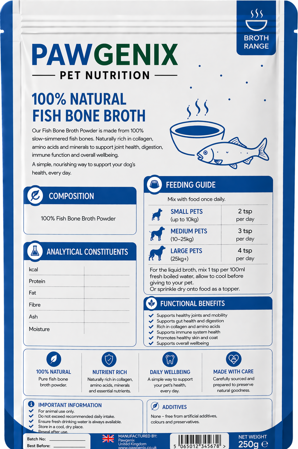 Pawgenix Fish Bone Broth Powder