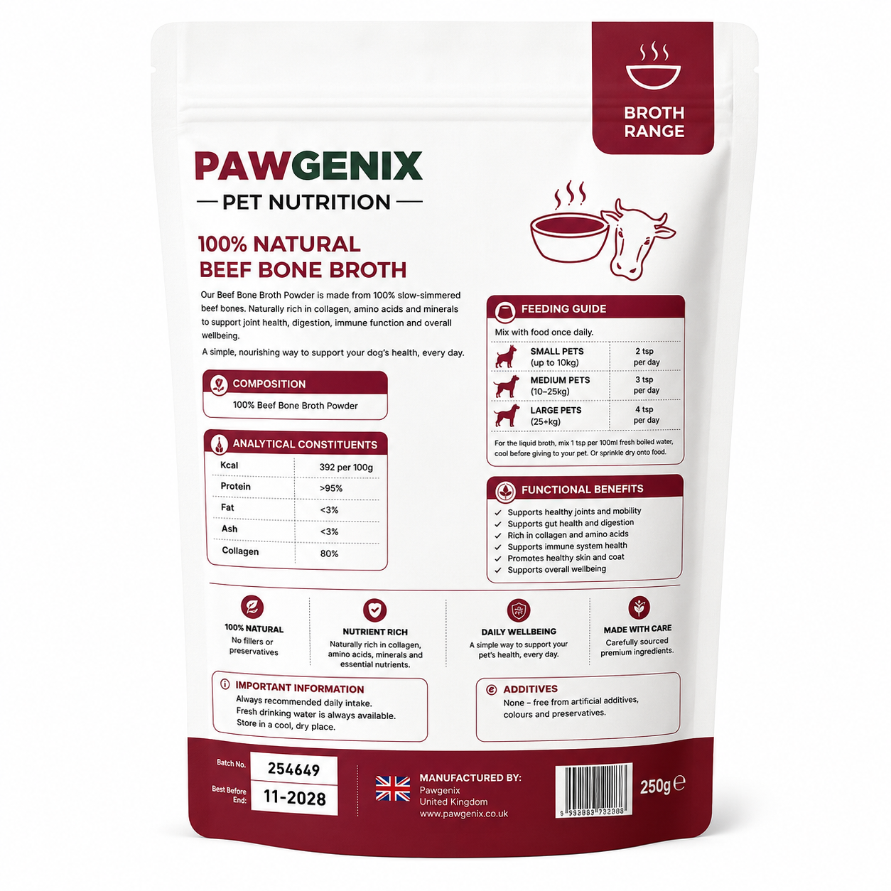 Pawgenix Beef Bone Broth Powder